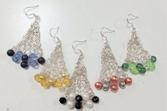 bottom bead earrings