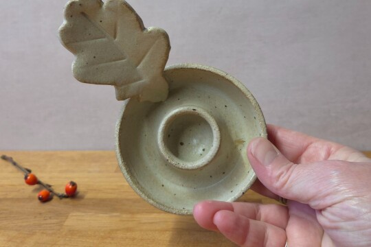 leafy candle holder