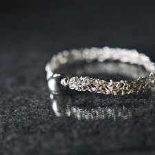 silver knitted bracelet
