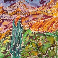 Batik watermarked landscape