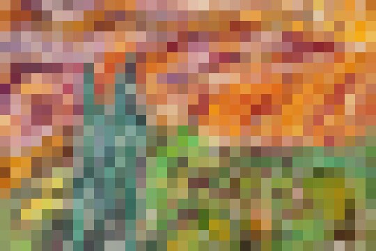 Batik watermarked landscape