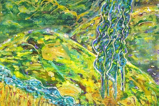 Watermarked Batik Landscape