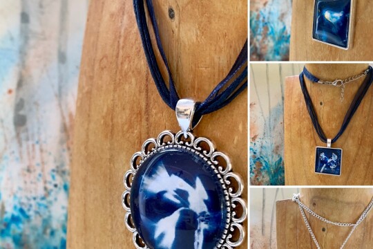 3   Paula Smith   Botanical Cyanotype Pendants