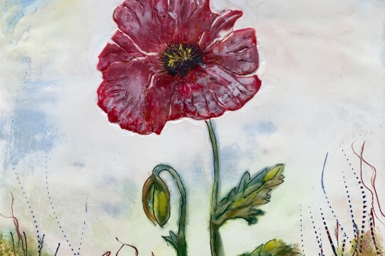 6. Little Poppy   Encaustic Wax