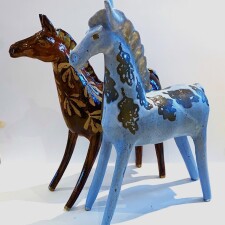 2 HORSES. Ceramic. Kathy Priddis jpg