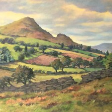 Foothills of Skirrid   oil on canvas. Kathy Priddis
