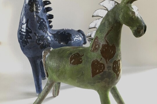 Silver Birch and Oak Regal. Ceramic. Kathy Priddis