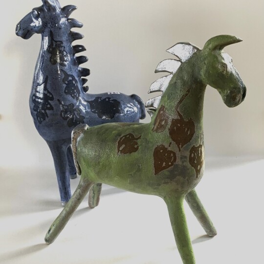 Silver Birch and Oak Regal. Ceramic. Kathy Priddis