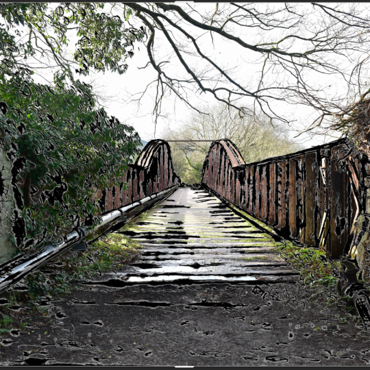 Jack Delahoy drypoint DoB bridge
