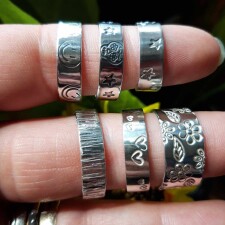 SilverAli beginner silver ring bands workshop example cropped