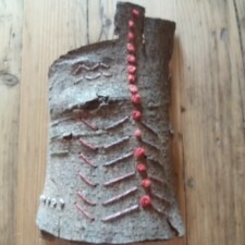 stitching into wood Lizzie Godden