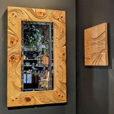 Lynn Hodgson   Oak Carved Mirror and Landscape