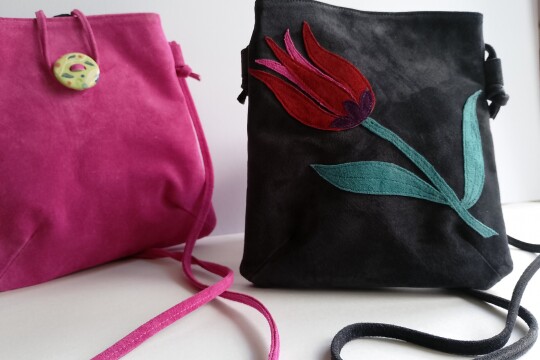 2 suede bags   2