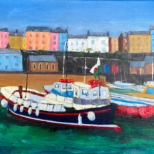 Colourful Tenby Harbour, Wales