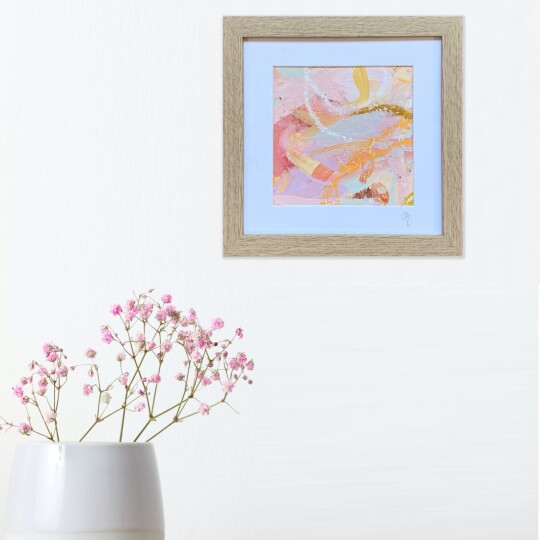 Charlotte Keating Room Setting Love Letters Mini framed ROSY LOVE