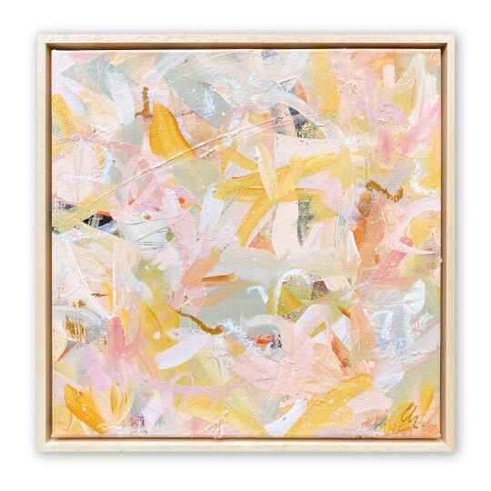 Love Letters Pink Abstract Painting 7