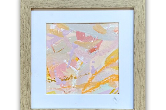 Love Letters Pink Colour Study framed HUSHED LOVE