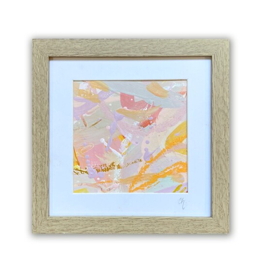 Love Letters Pink Colour Study framed HUSHED LOVE