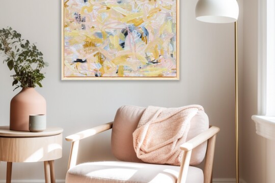 blush mock up blank wall Love Letters 50x60