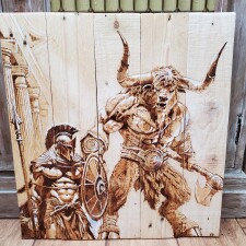 Robin Baker Creative 09   minotaur and spartan