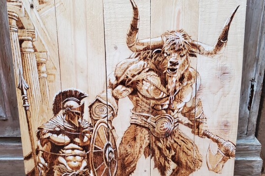 Robin Baker Creative 09   minotaur and spartan