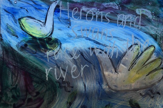 POne of 16 panels about the state of hte river wye