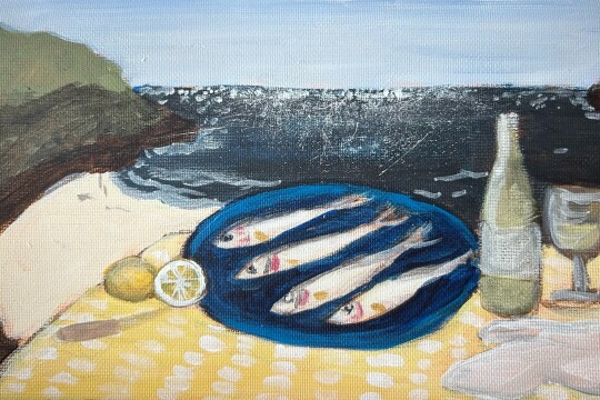 Sardines by the shore