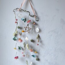 harebell and bee colourful flower mobile