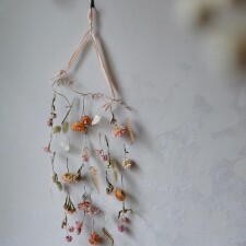 harebell and bee peach flower mobile