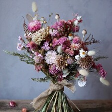 harebell and bee pink bouquet