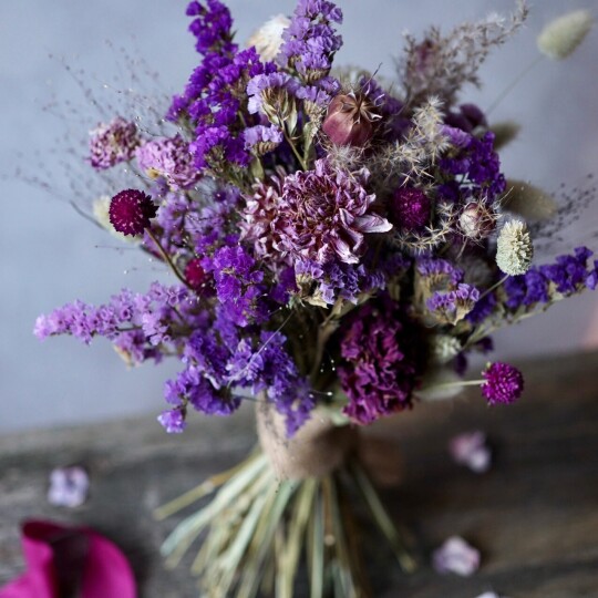 harebell and bee purple bouquet