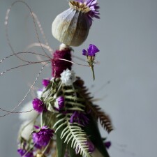 harebell and bee purple flower fairy
