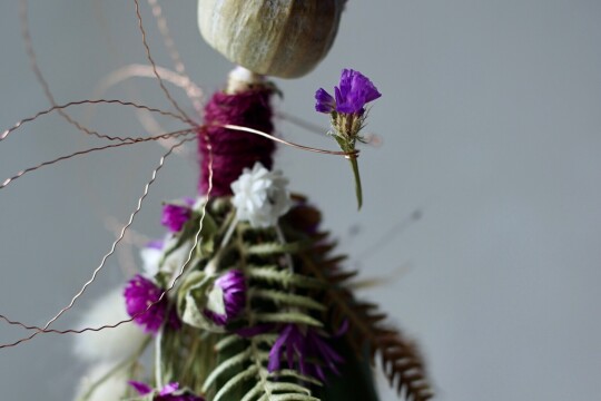 harebell and bee purple flower fairy
