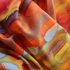 Batik SIlk Scarf Closeup